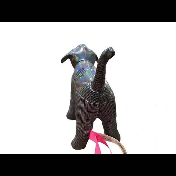 PINK Victoria's Secret Metallic Silver Plush Dog (2013) - Picture 6 of 7